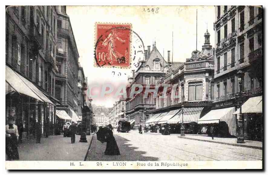 CPA Lyon Rue de la Republique 