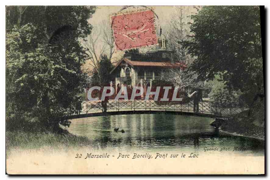 CPA Marseille Parc Borrely Pont sur le Lac