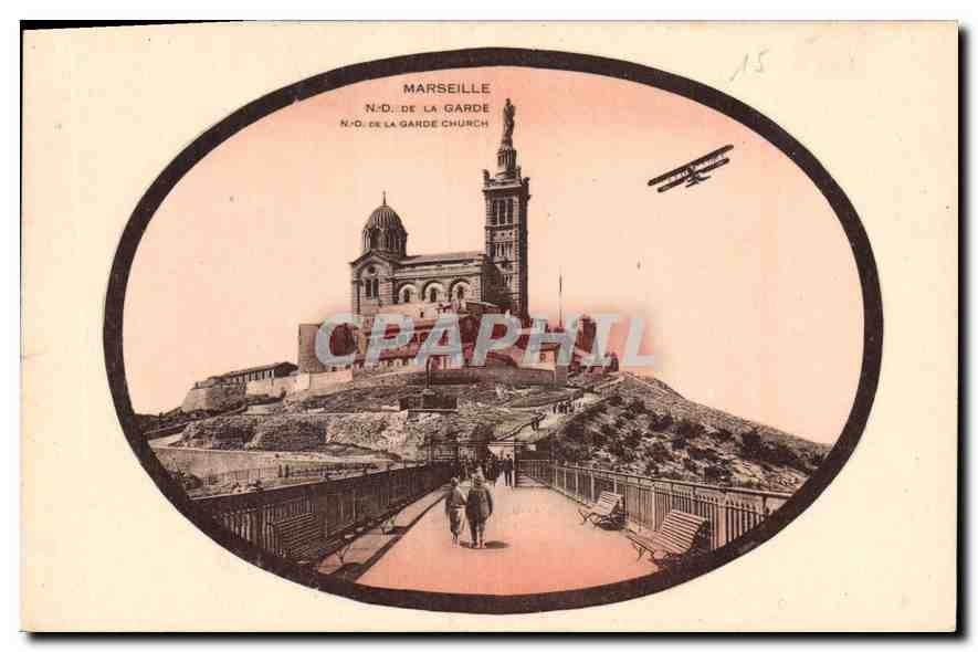 CPA Marseille N D de la Garde Avion Aviation