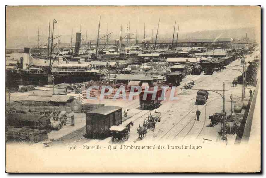 CPA Marseille Quai d'Embarquement des Transatlantiques 