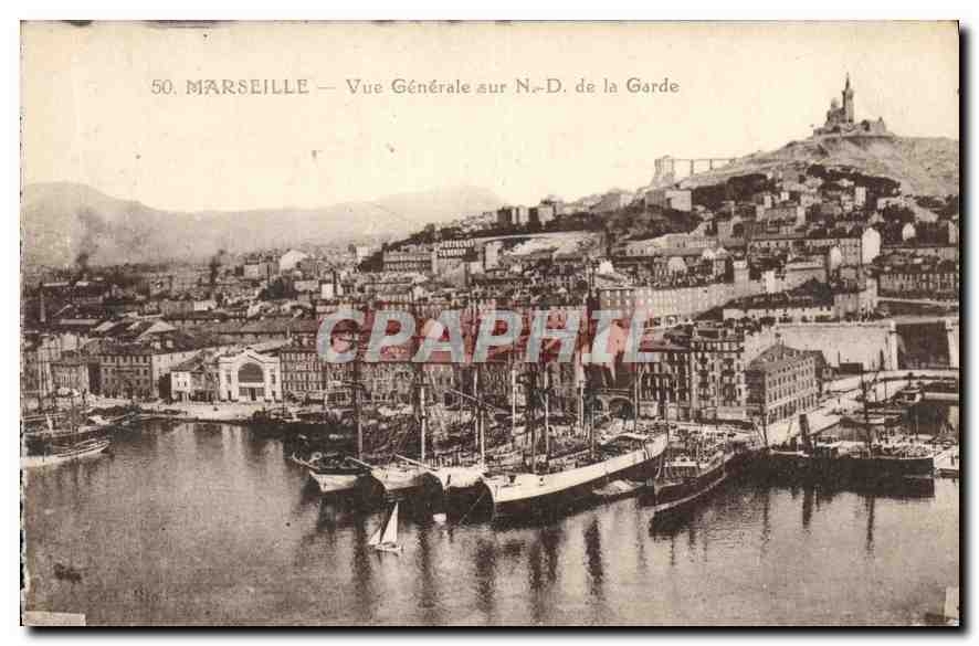 CPA Marseille Vue generale sur N D de la Garde 