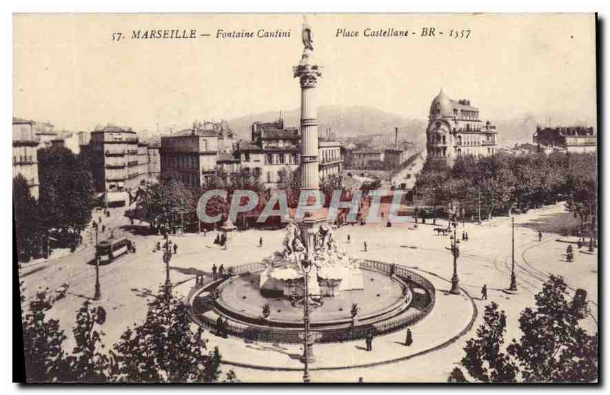 CPA Marseille Fontaine Cantini Place Castellane 
