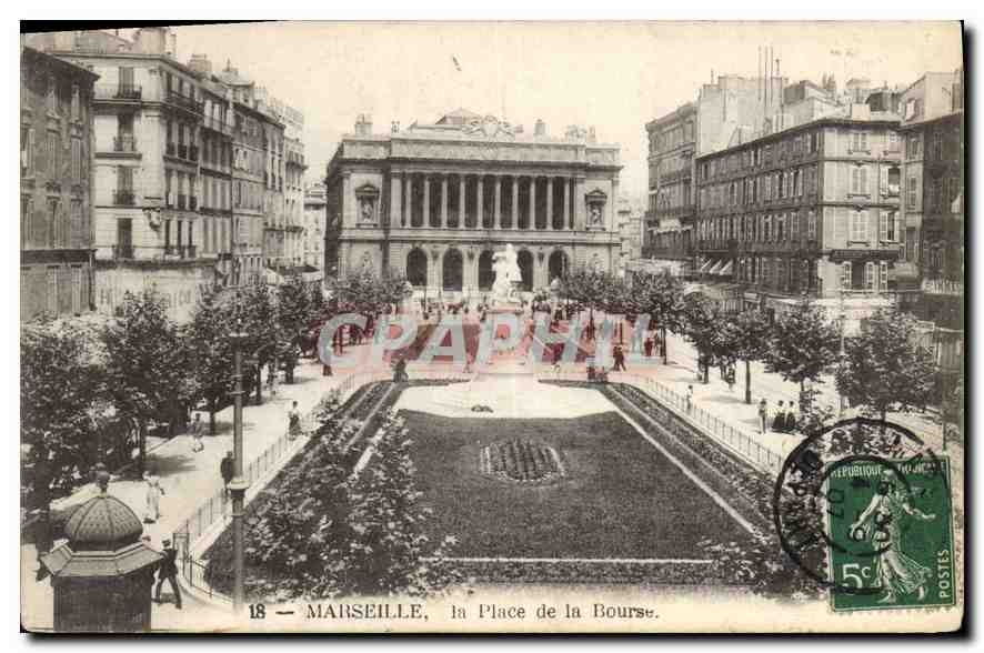 CPA Marseille La Place de la Bourse 