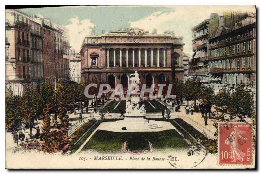 CPA Marseille Place de la Bourse 