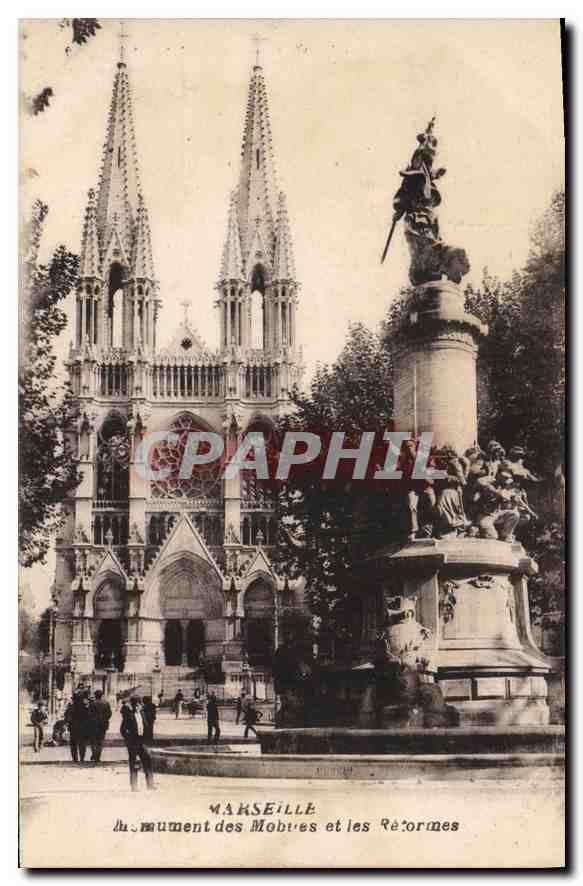 CPA Marseille Monument des Mobiles et les Reformes 