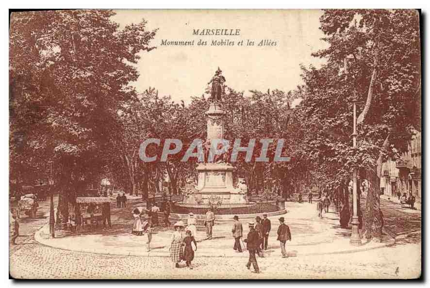 CPA Marseille Monument des Mobiles et les Allies 
