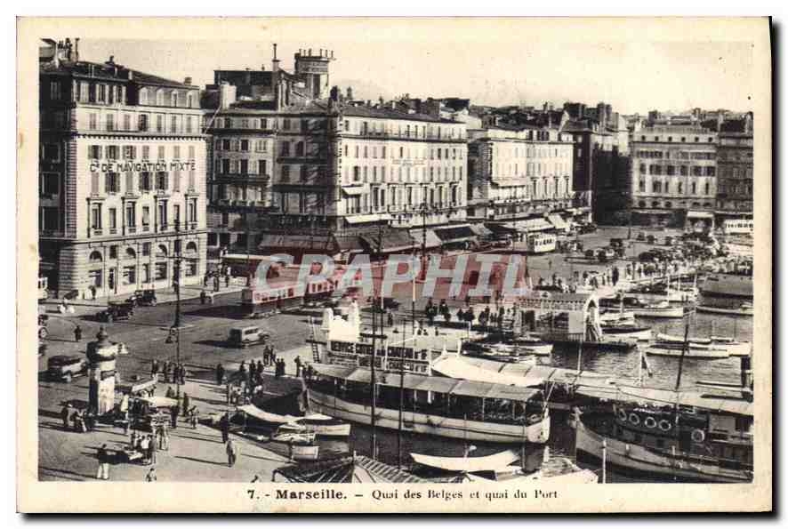 CPA Marseille Quai des Belges et quai du Port 