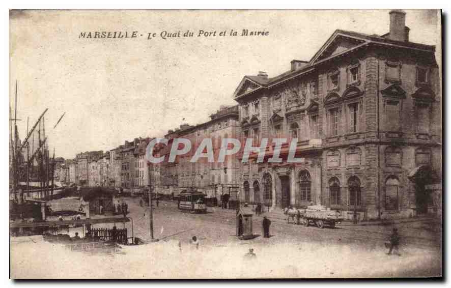 CPA Marseille Le Quai du Port et la Mairee 