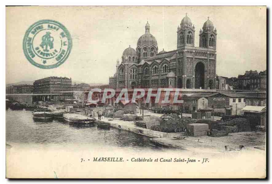 CPA Marseille Cathedrale et Canal Saint Jean 