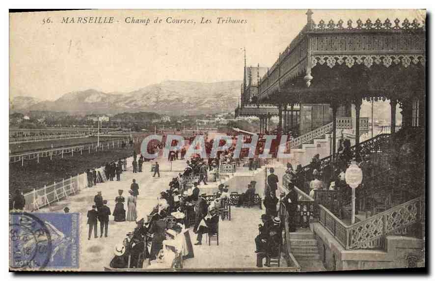 CPA Marseille Champ de Courses Les Tribunes 