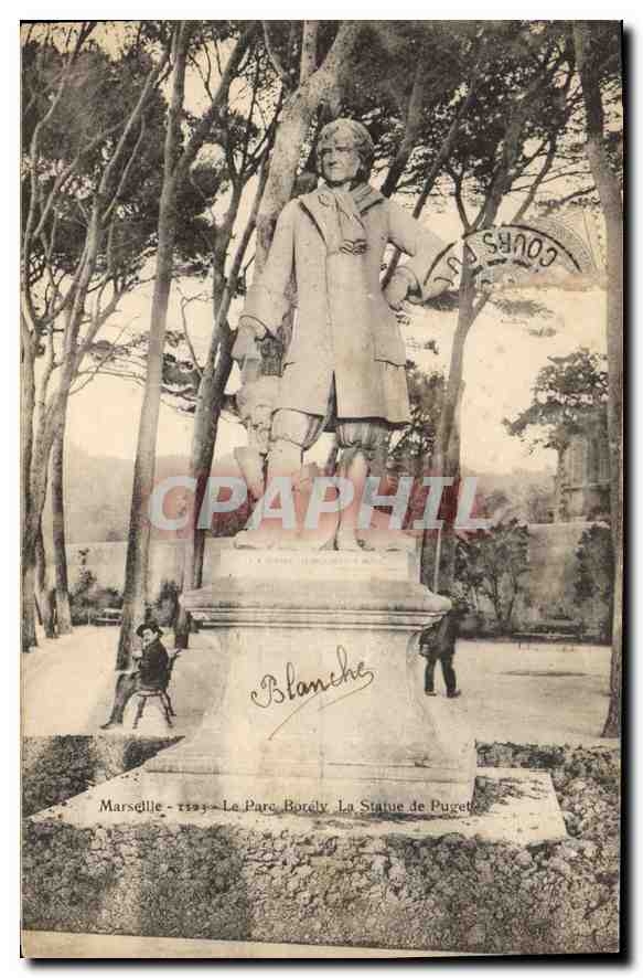 CPA Marseille Le Parc Borely La Statue de Puget