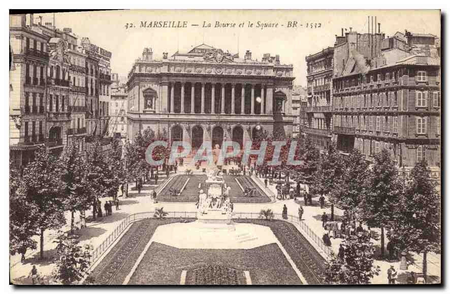 CPA Marseille La Bourse et le Square