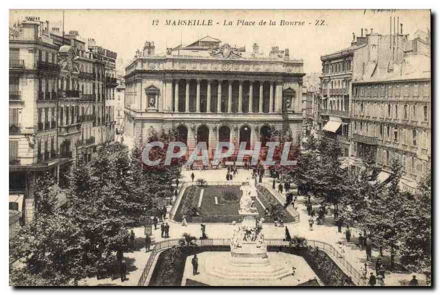 CPA Marseille La Place de la Bourse