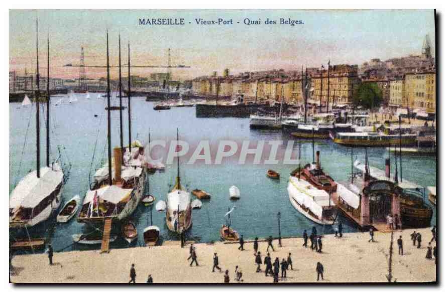 CPA Marseille Vieux Port Quai des Belges 