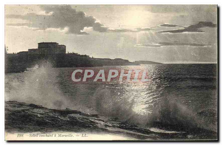 CPA Soleil couchant a Marseille 