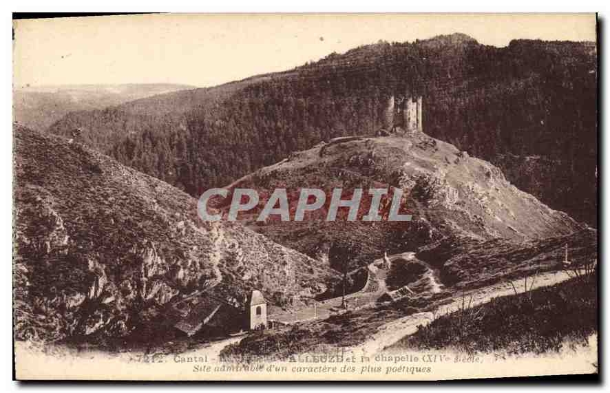 CPA Cantal Alleuze et la chapelle