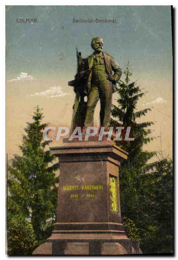 CPA Colmar Bartinoldi Denkmal 