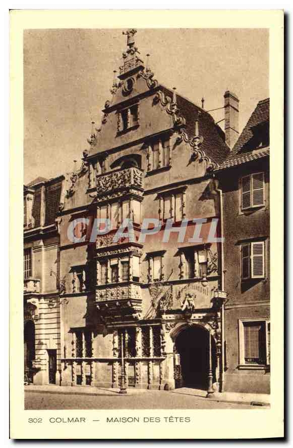 CPA Colmar Maison des Tetes 