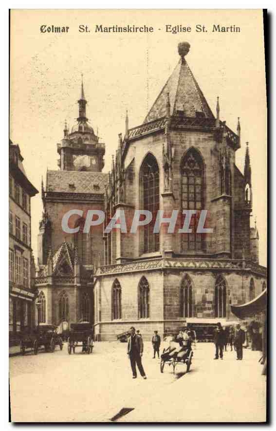 CPA Colmar St Martinskirche Eglise St Martin 