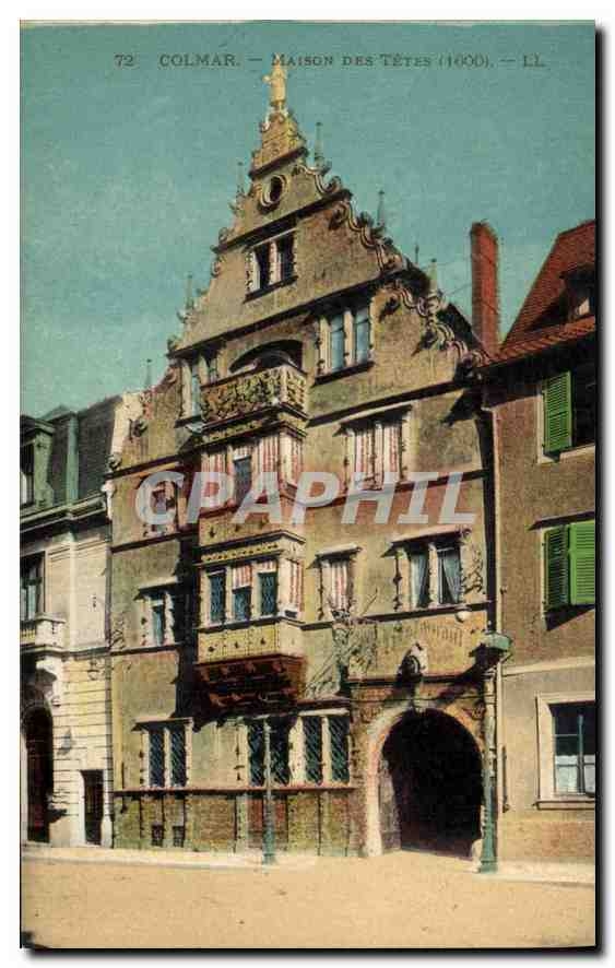 CPA Colmar Maison des Tetes 