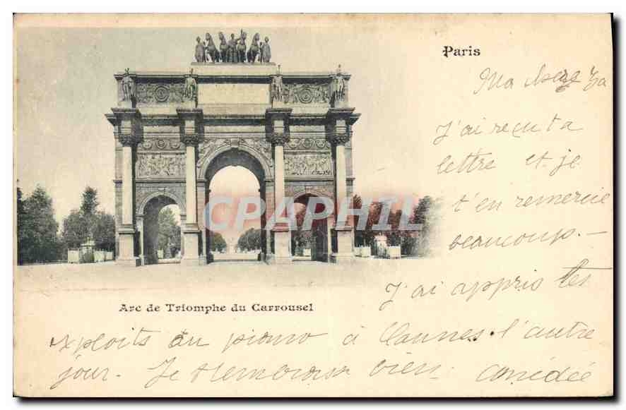 CPA Paris Arc de Triomphe du Carrousel