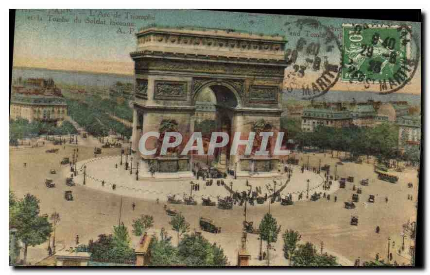 CPA Paris L'Arc de Triomphe 