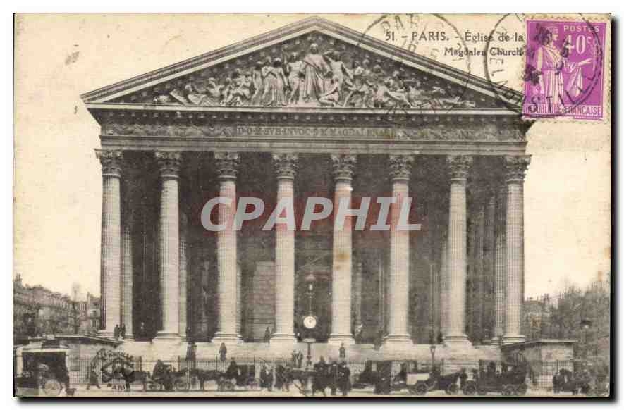 CPA Paris Eglise de la Magdalene Church