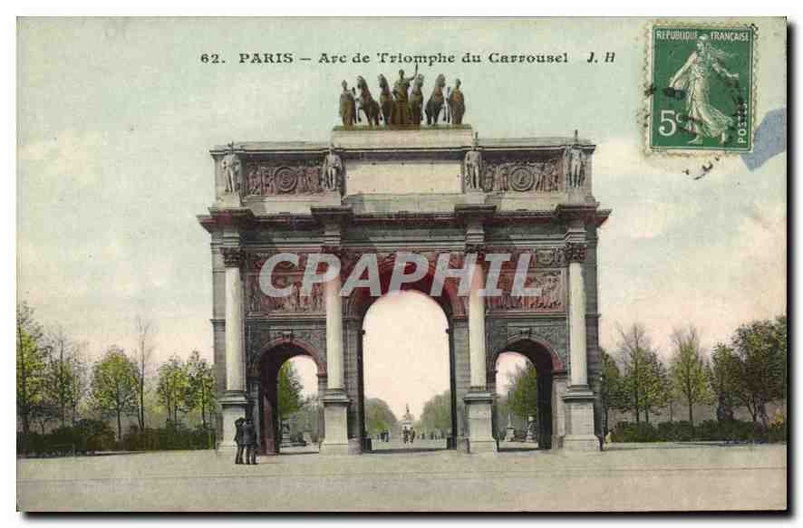 CPA Paris Arc de Triomphe du Carrousel