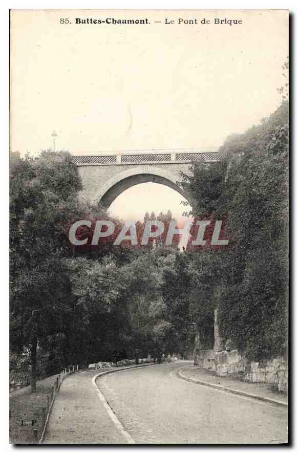 CPA Buttes Chaumont Le Pont de Brique 