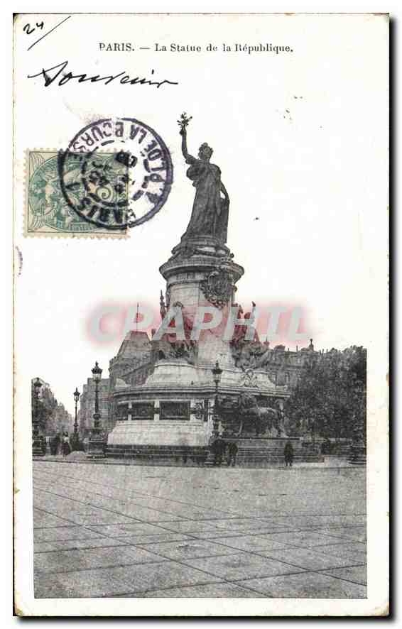 CPA Paris La Statue de la Republique