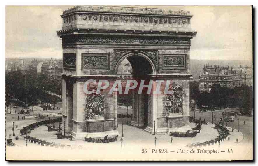 CPA Paris L'Arc de Triomphe 
