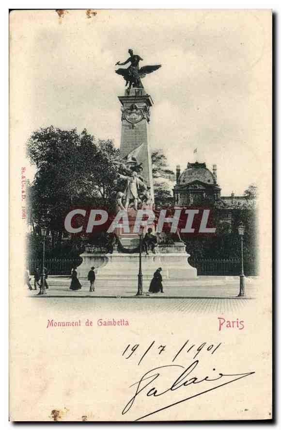 CPA Monument de Gambetta Paris