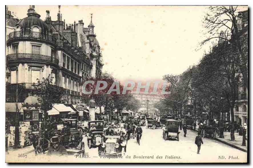 CPA Paris Perspective du Boulevard des Italiens