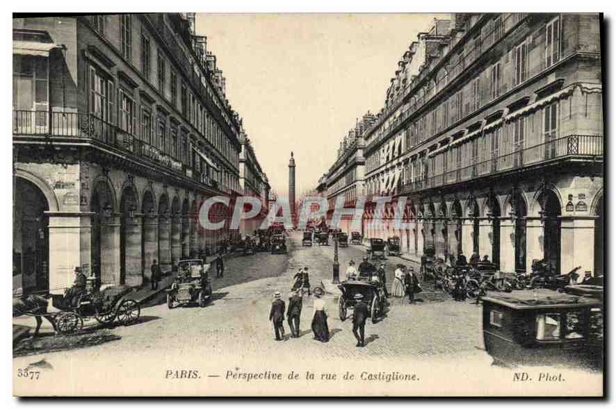 CPA Paris Perspective de la rue de Castiglione