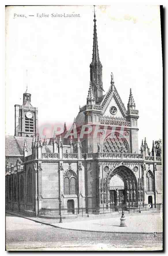 CPA Paris Eglise Saint Laurent 