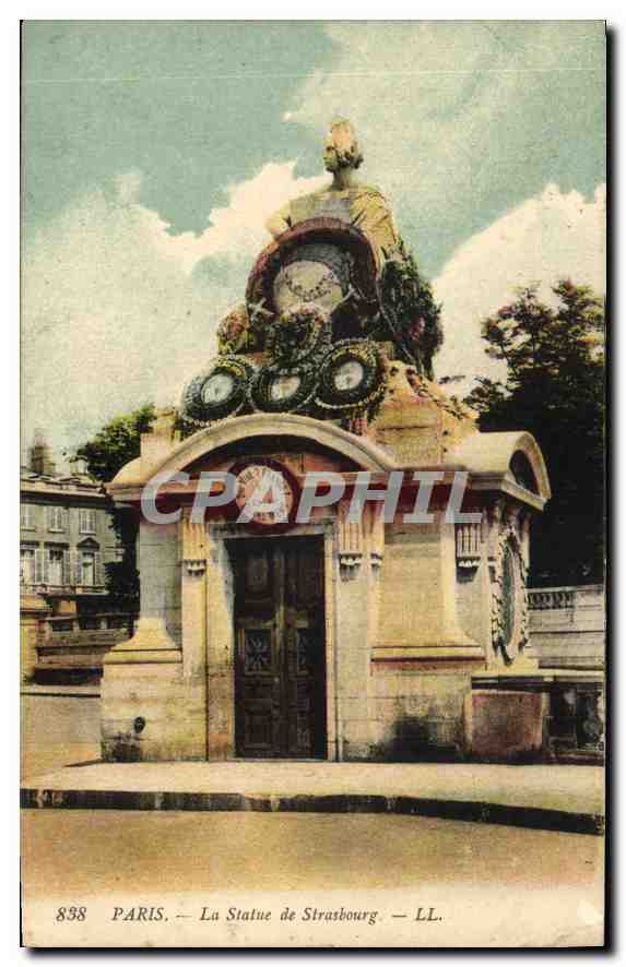 CPA Paris La Statue de Strasbourg