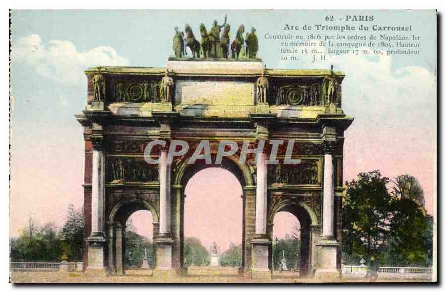CPA Paris Arc de Triomphe du Carrousel