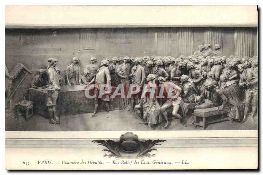 CPA Paris Chambre des Deputes Bas Relief des Etats Generaux