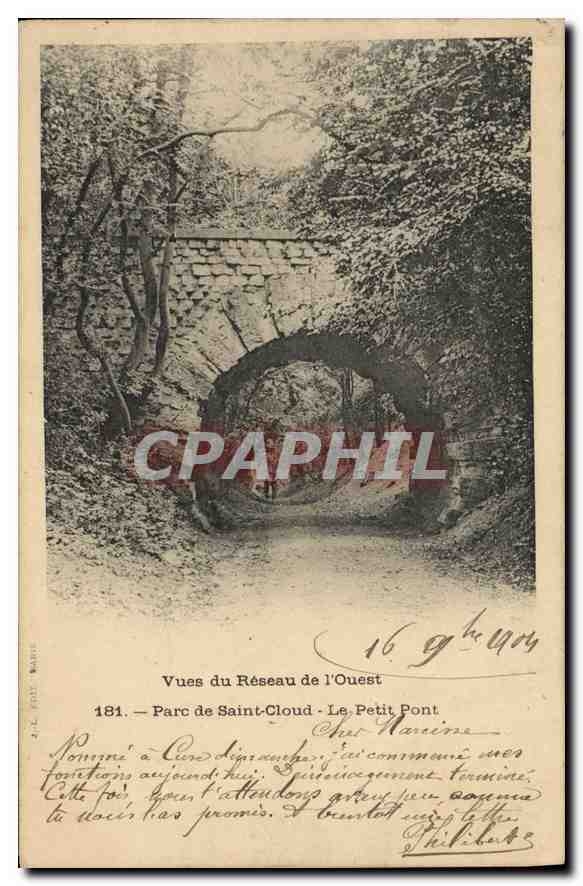 CPA Vues du Reseau de l'Ouest Parc de Saint Cloud Le Petit Pont
