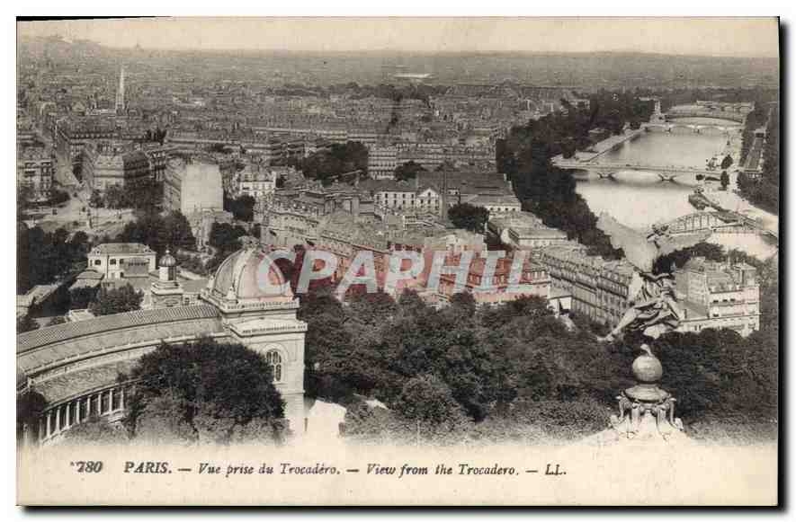 CPA Paris Vue prise du Trocadero 