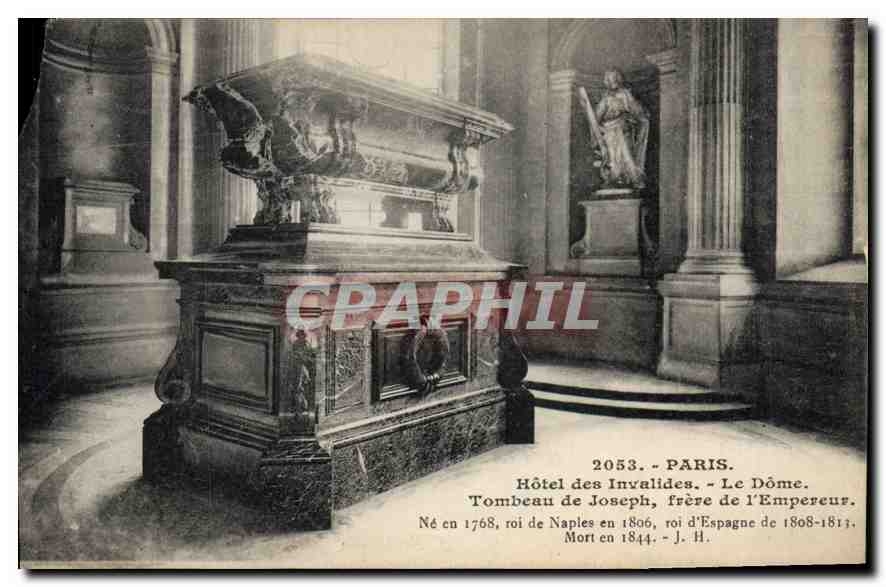 CPA Paris Hotel des Invalides Le Dome Tombeau de Joseph Frere de l'Empereur