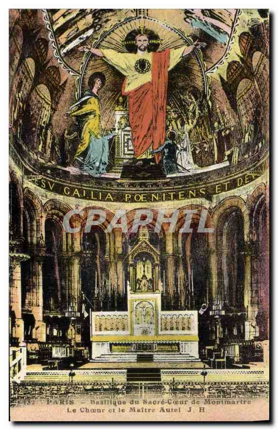 CPA Paris Basilique du Sacre Coeur de Montmartre Le Choeur et le Maitre Autel