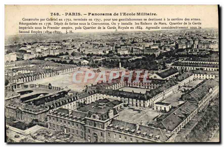 CPA Paris Panorama de l'Ecole Militaire