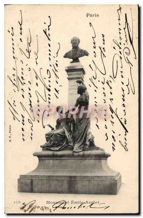 CPA Paris Monument Emile Augier