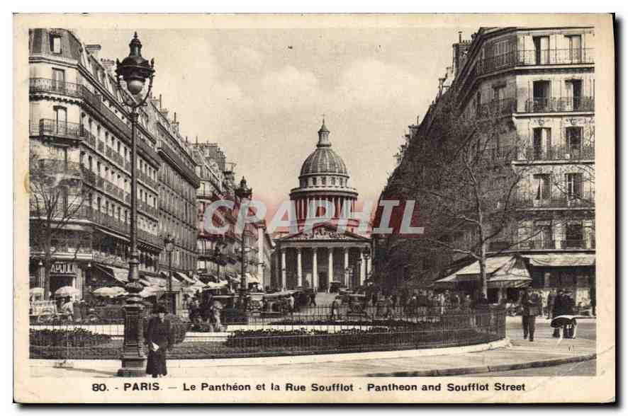 CPA Paris Le Pantheon et la Rue Soufflot