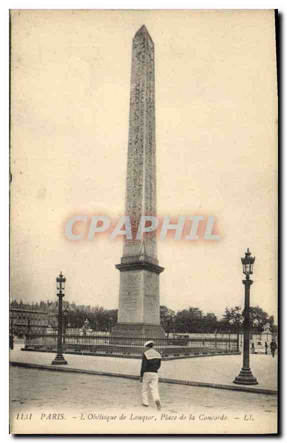 CPA Paris L'Obelisque de Lougsor Place de la Concorde 