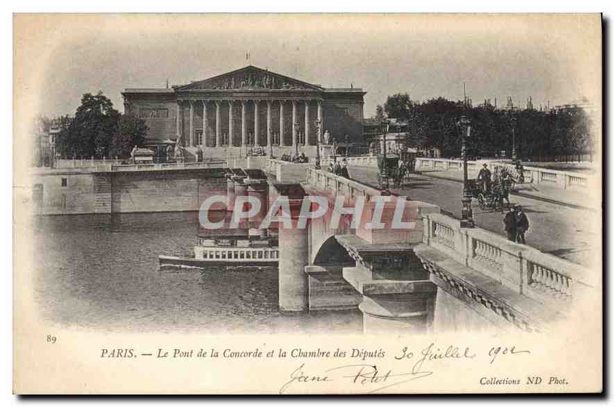 CPA Paris Le Pont de la Concorde et la Chambre des Deputes