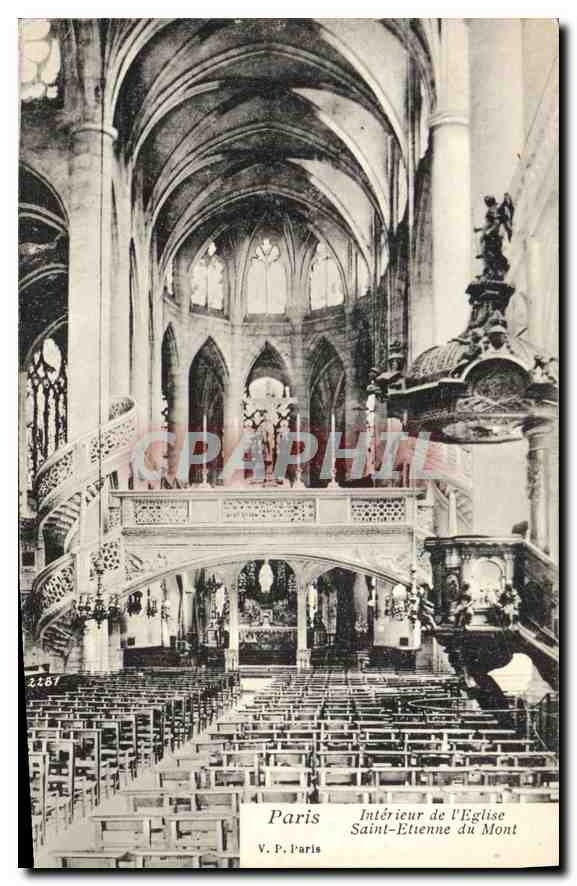 CPA Paris Interieur de l'Eglise Saint Etienne du Mont
