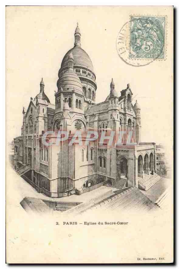 CPA Paris Eglise du Sacre Coeur 