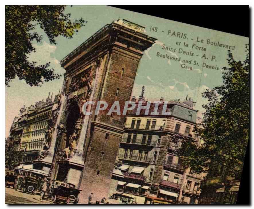 CPA Paris Le Boulevard et la Porte 